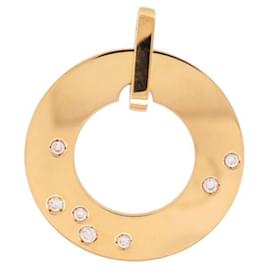 Dinh Van Cible MM Gelbgold 18K & Diamanten Anhänger Golden