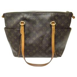 Louis Vuitton-LOUIS VUITTON TOTALLY MM MONOGRAM M41015 BROWN CANVAS BAG-Brown
