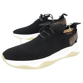 BERLUTI SNEAKERS SHADOW S5820 AUS SCHWARZEM MESH 9 43 SCHUHE Schwarz