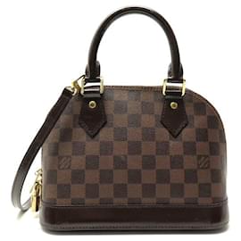 Louis Vuitton-LOUIS VUITTON ALMA BB DAMIER EBENE N40606 SHOULDER BAG-Brown