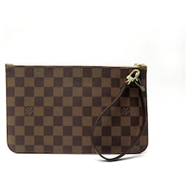 Louis Vuitton-NEW LOUIS VUITTON LV PR NEVERFULL DAMIER EBENE MM POUCH-Brown