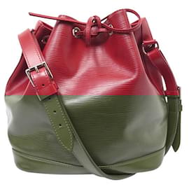 Louis Vuitton-LOUIS VUITTON NOE PM RED EPI LEATHER BUCKET HAND BAG PURSE-Red