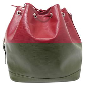 Louis Vuitton-LOUIS VUITTON NOE PM RED EPI LEATHER BUCKET HAND BAG PURSE-Red
