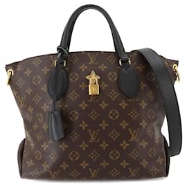 Louis Vuitton-Louis Vuitton Monogram Flower Zipped Tote MM-Black,Monogram