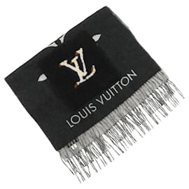 Louis Vuitton-Louis Vuitton Cashmere Black Stole-Black