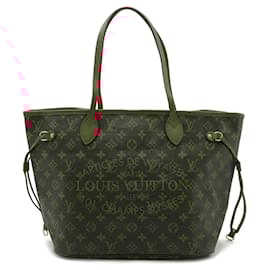 Louis Vuitton-Louis Vuitton Monogram Ikat Flower Neverfull MM Tote Bag-Pink