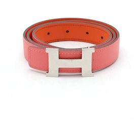 Cinto Mini Constance H da Hermès Rosa Laranja