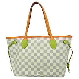 Louis Vuitton-Louis Vuitton Damier Azur Neverfull PM Tote Bag-White