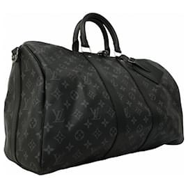 Louis Vuitton-Louis Vuitton Boston Bag Monogram Eclipse Keepall Bandouliere 45-Black