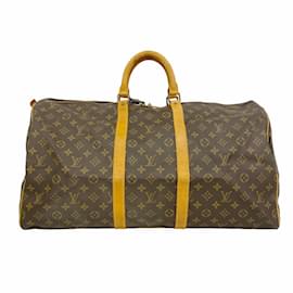 Louis Vuitton-Louis Vuitton Monogram Keepall 55 Boston Bag-Brown