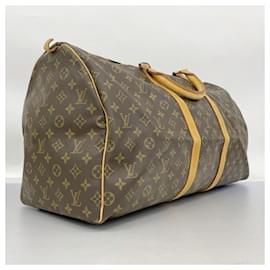 Louis Vuitton-Louis Vuitton Monogram Keepall 55 Boston Bag-Brown