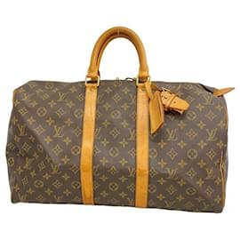 Louis Vuitton-Louis Vuitton Monogram Keepall 45 Boston Bag-Brown