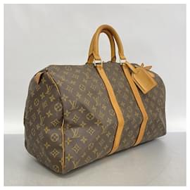 Louis Vuitton-Louis Vuitton Monogram Keepall 45 Boston Bag-Brown