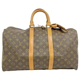 Louis Vuitton-Louis Vuitton Monogram Keepall 45 Boston Bag-Brown