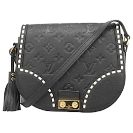 Louis Vuitton-Louis Vuitton Monogram Empreinte Juno Shoulder Bag-Black