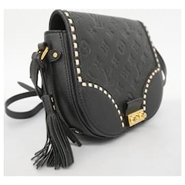 Louis Vuitton-Louis Vuitton Monogram Empreinte Juno Shoulder Bag-Black