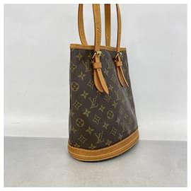 Louis Vuitton-Louis Vuitton Monogram Bucket PM Tote Bag-Brown