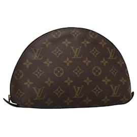 Louis Vuitton-LOUIS VUITTON Monogram Trousse Demi Ronde Cosmetic Pouch M47520 LV Auth BA014-Monogram