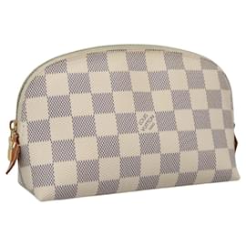 Louis Vuitton-LOUIS VUITTON Damier Azur Pochette Cosmetic PM Pouch N60024 LV Auth 114570-Other