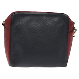 Hermès-Sac à épaule HERMES Jockey en cuir bleu marine et or Auth bs22558-Doré,Bleu Marine
