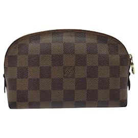 Louis Vuitton-LOUIS VUITTON Damier Ebene Pochette Cosmetic PM Pouch N47516 LV Auth 115588-Other