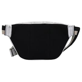Fendi-FENDI Zucca Canvas Waist bag Silver Auth 110445A-Silvery