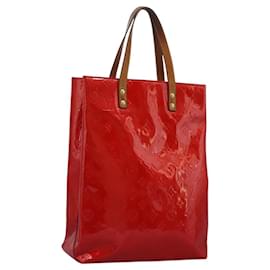 Louis Vuitton-LOUIS VUITTON Monogram Vernis Reade MM Hand Bag Red Rouge M91086 LV Auth 114495-Red