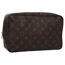 Louis Vuitton-LOUIS VUITTON Monogram Trousse Toilette 28 Clutch Bag M47522 LV Auth yk17373-Monogram