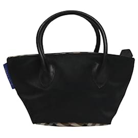 Autre Marque-Burberrys Blue Label Mini Hand Bag Nylon Black Auth bs22575-Black