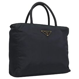 PRADA Borsa a mano in nylon blu navy Auth BA297 Blu navy