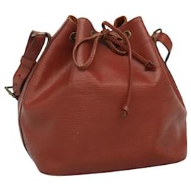 Louis Vuitton-LOUIS VUITTON Epi Petit Noe Shoulder Bag Brown M44103 LV Auth BA068-Brown