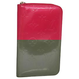 Louis Vuitton-LOUIS VUITTON Monogram Vernis Eldridge Wallet Fuchsia Pink M91240 LV Auth 114614-Pink,Fuschia
