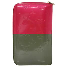 Louis Vuitton-LOUIS VUITTON Monogram Vernis Eldridge Wallet Fuchsia Pink M91240 LV Auth 114614-Pink,Fuschia