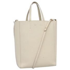 Céline Sac à main CELINE en cuir 2 en 1 blanc Auth BA203 Blanc