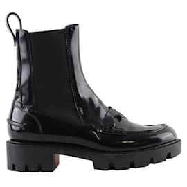 Christian Louboutin-Patent leather boots-Black