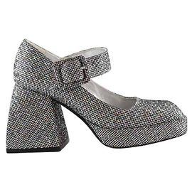 Nodaleto Silver heels Silvery