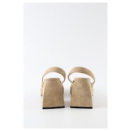 Autre Marque-Suede heels-Beige