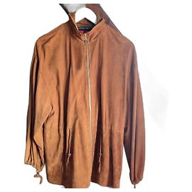 Giorgio & Mario suede jacket Cognac Dark brown