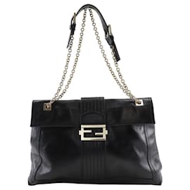 Fendi-Fendi Chain Tote Bag-Black