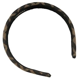 Fendi-Fendi Brown Zucca Canvas Headband-Brown