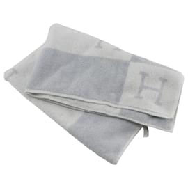 Hermès-Hermes Light Blue Cotton Bath Towel-Light blue