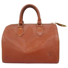 Louis Vuitton-Louis Vuitton Epi Speedy 25 Handbag-Brown