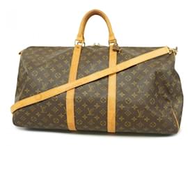 Louis Vuitton-Louis Vuitton Boston Bag Monogram Keepall Bandouliere 55-Brown