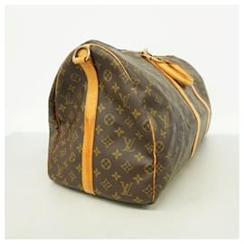 Louis Vuitton-Louis Vuitton Boston Bag Monogram Keepall Bandouliere 55-Brown