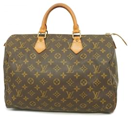 Louis Vuitton-Louis Vuitton Monogram Speedy 35 Handbag-Brown