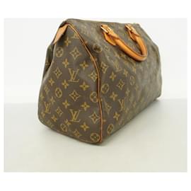 Louis Vuitton-Louis Vuitton Monogram Speedy 35 Handbag-Brown
