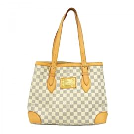 Louis Vuitton-Louis Vuitton Damier Azur Hampstead MM Tote Bag-White