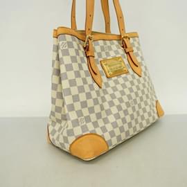 Louis Vuitton-Louis Vuitton Damier Azur Hampstead MM Tote Bag-White