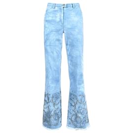 Chanel-New CC Giant Logo Flare Jeans-Blue