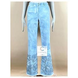 Chanel-New CC Giant Logo Flare Jeans-Blue